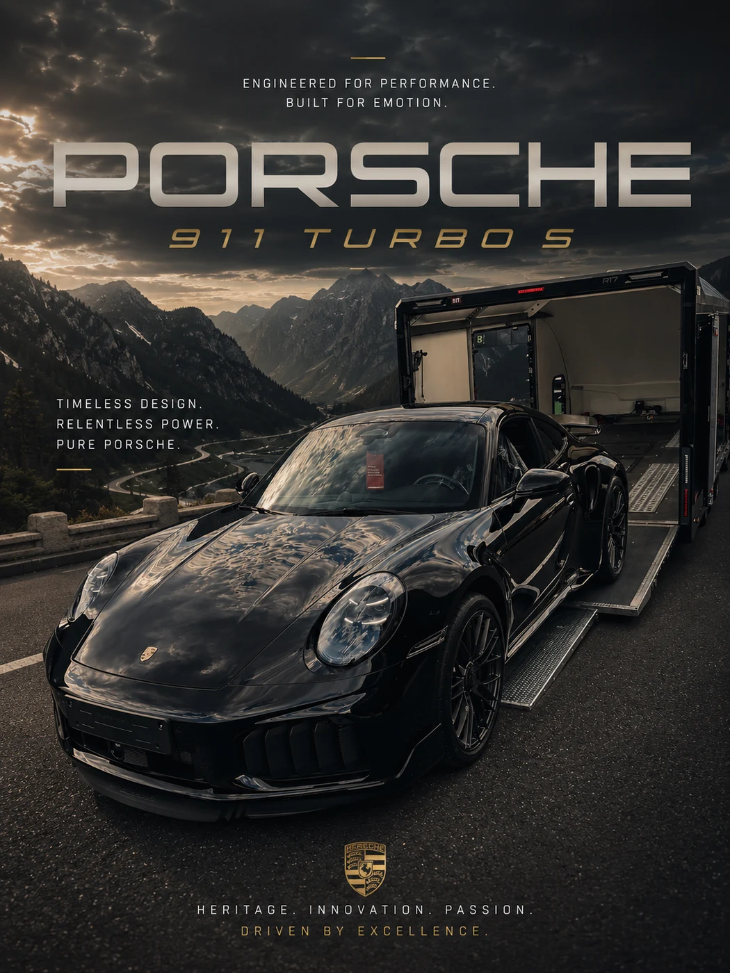 Porsche 911 Turbo S — geschlossener Royal Legacy Fahrzeugtransport