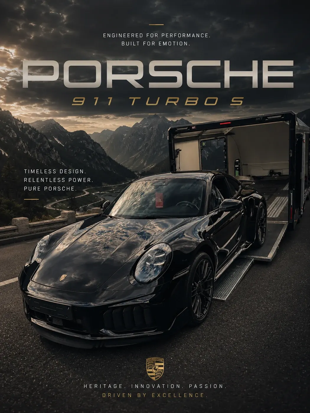 Porsche 911 Turbo S — geschlossener Royal Legacy Fahrzeugtransport